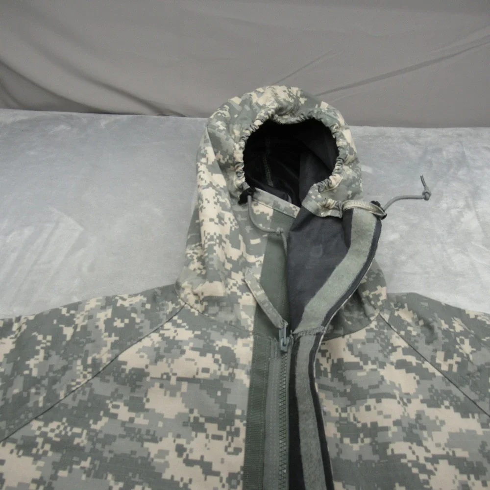 US Military Overgarment‎ Suit Mens L/M Digital Camo Chemical Protective w/Gloves